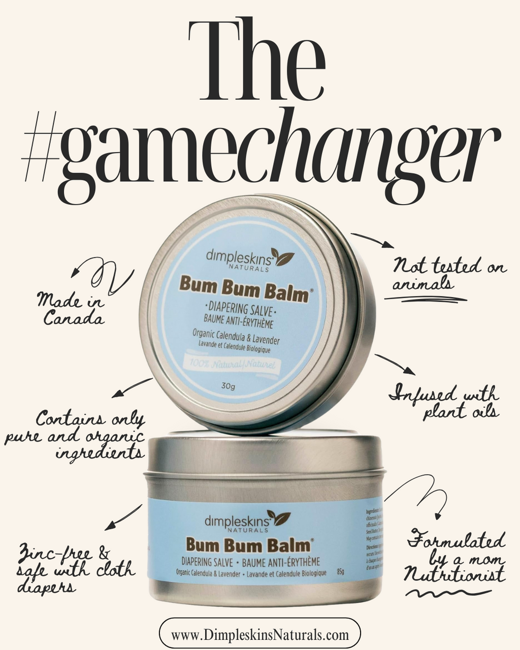 Bum Bum Balm Diapering Salve, 30g