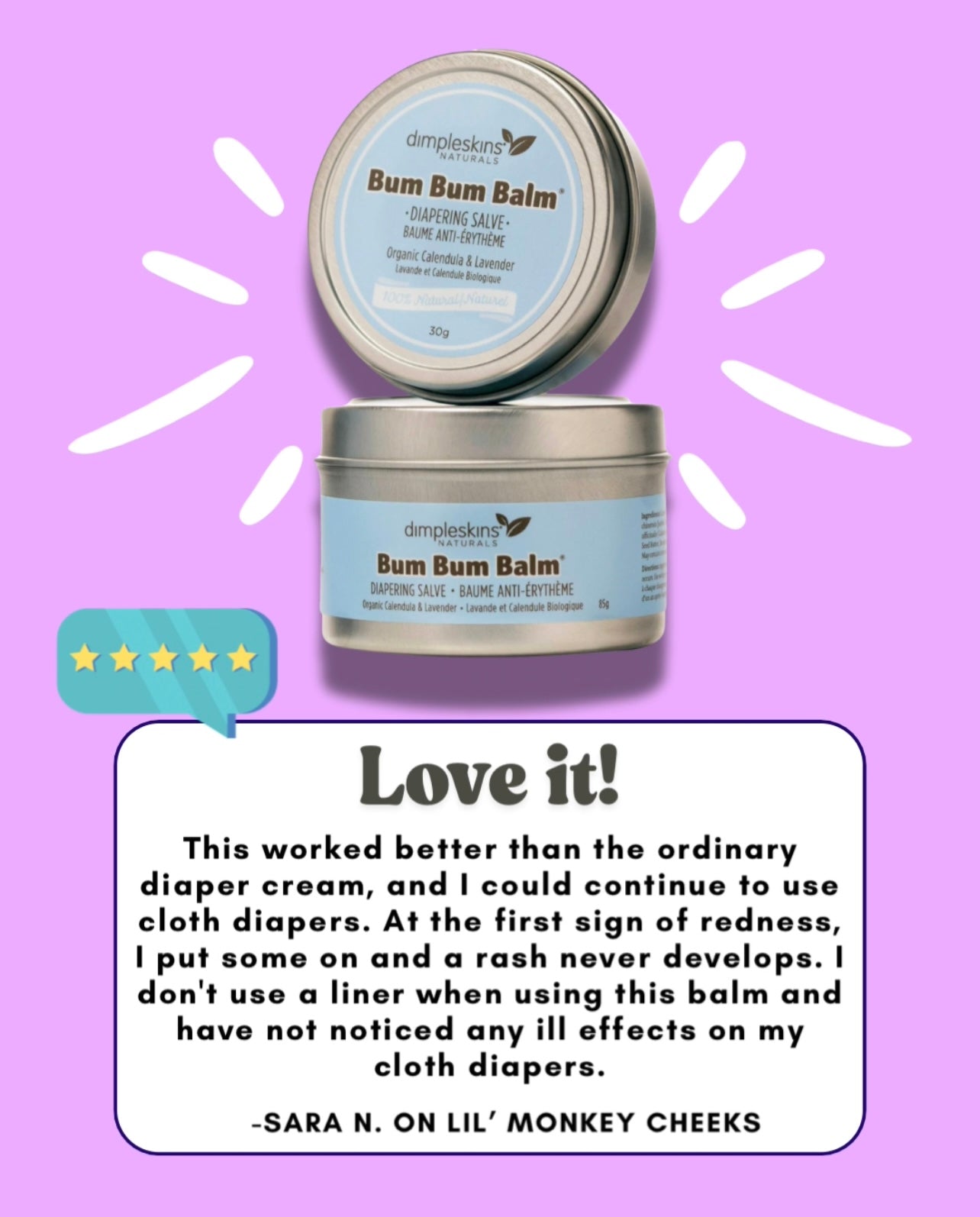 Bum Bum Balm Diapering Salve, 30g